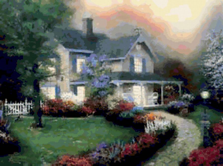 №251261 - природа, лето, пейзаж, дом - предпросмотр