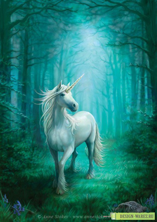 Единарог - фэнтази, единарог, фантастика, легенда, сказка, сказочный лес - оригинал