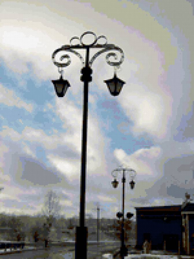 Фонари - фонари, прага, пейзаж. небо - предпросмотр