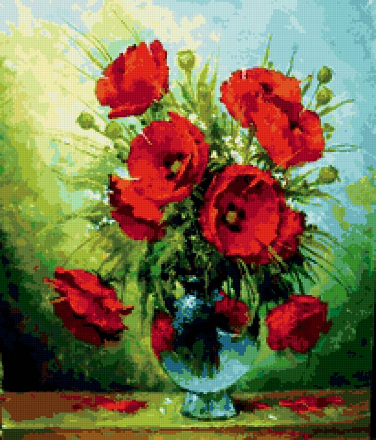 маки - букет - предпросмотр