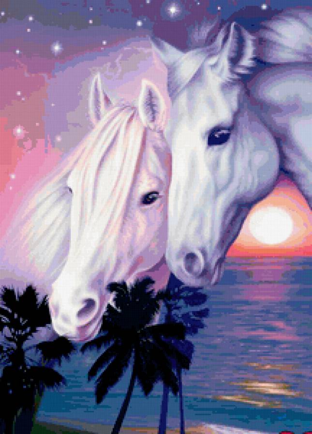 белые лошади - предпросмотр