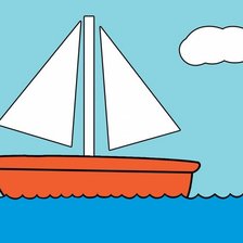 Схема вышивки «Картина "Корабль" у Симпсонов»