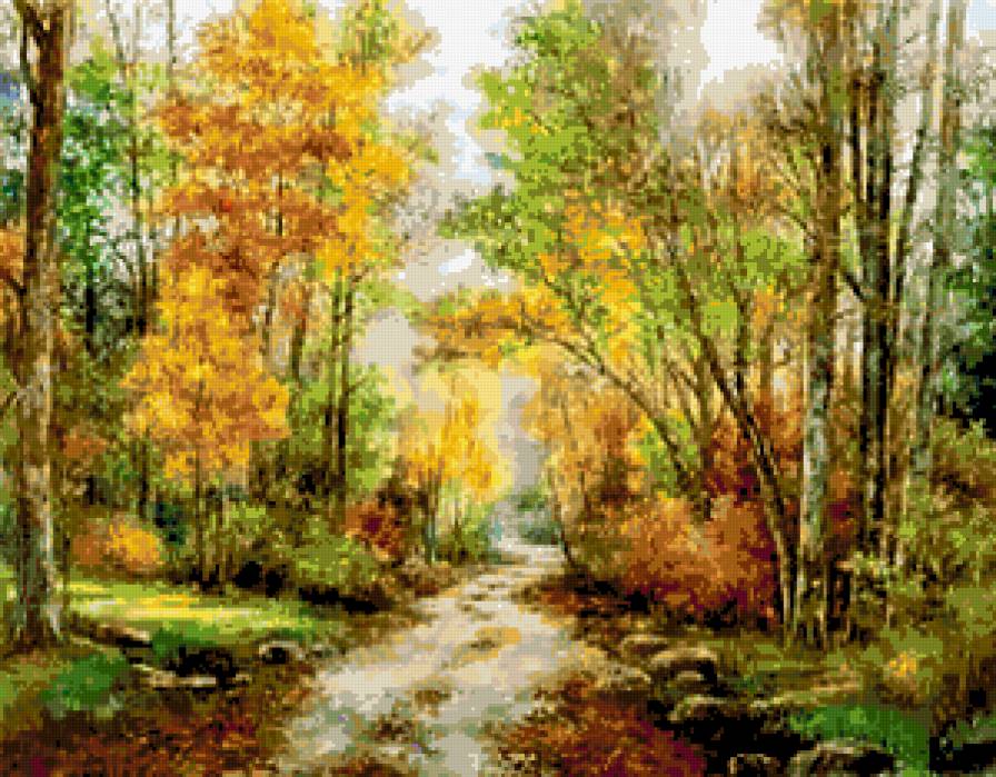 №252257 - природа, пейзаж, лес, осень - предпросмотр
