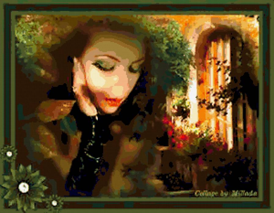 №252260 - цветы, девушка, портрет - предпросмотр