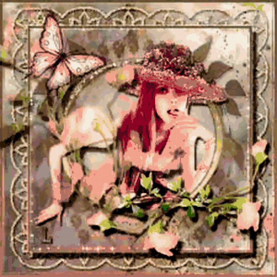 №252290 - девушка, бабочки - предпросмотр