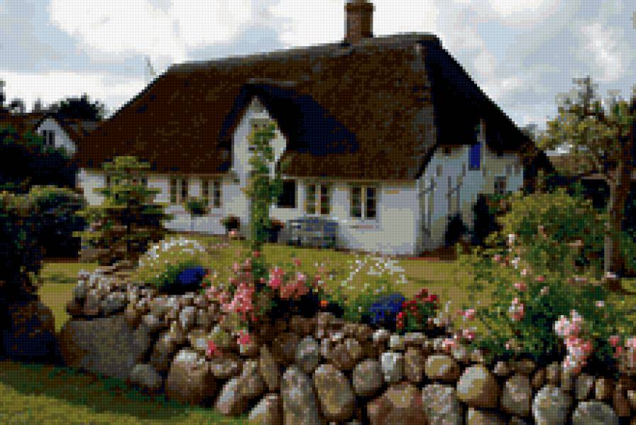 Дом в цветах - дом - предпросмотр