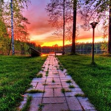 Схема вышивки «Тропинка к озеру»