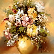 Оригинал схемы вышивки «ваза с цветами» (№252490)
