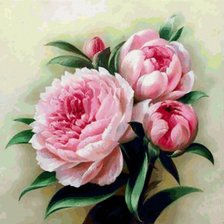 Схема вышивки «пионы»