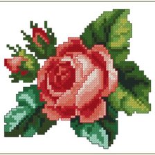 Оригинал схемы вышивки «роза» (№252664)