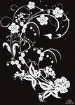 Оригинал схемы вышивки «Бабочка и цветы» (№252800)