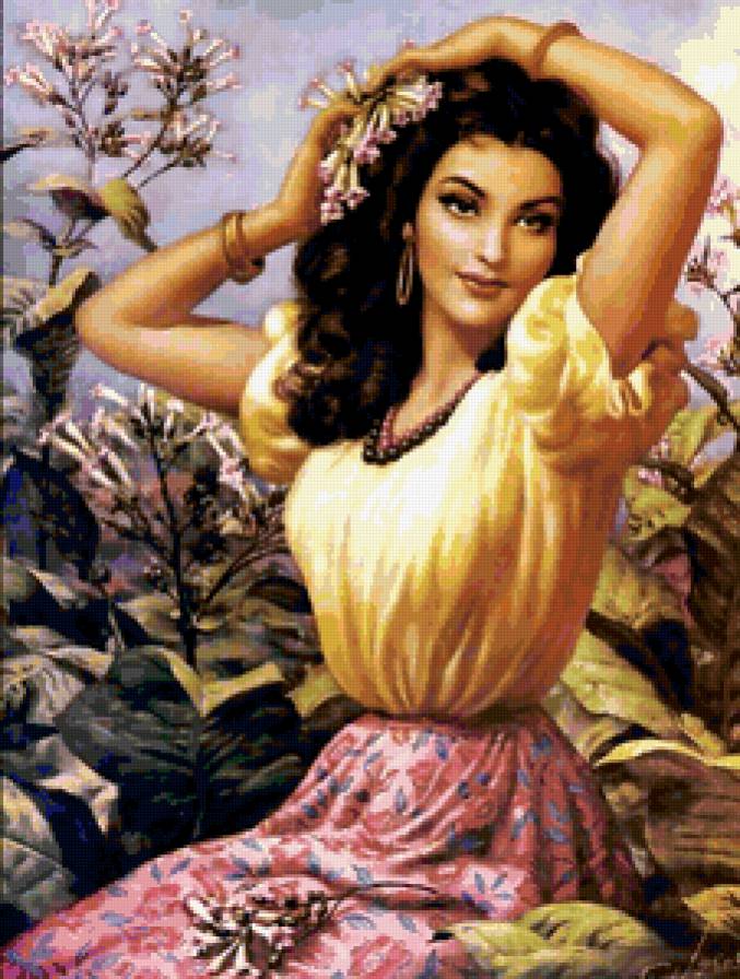 КРАСОТА ЖЕНЩИНЫ - женщина, незнакомая, неизвестная, испанка, взгляд - предпросмотр