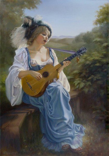 ОДИНОЧЕСТВО - гитара, красота женщины, женщины мира, женский образ - оригинал