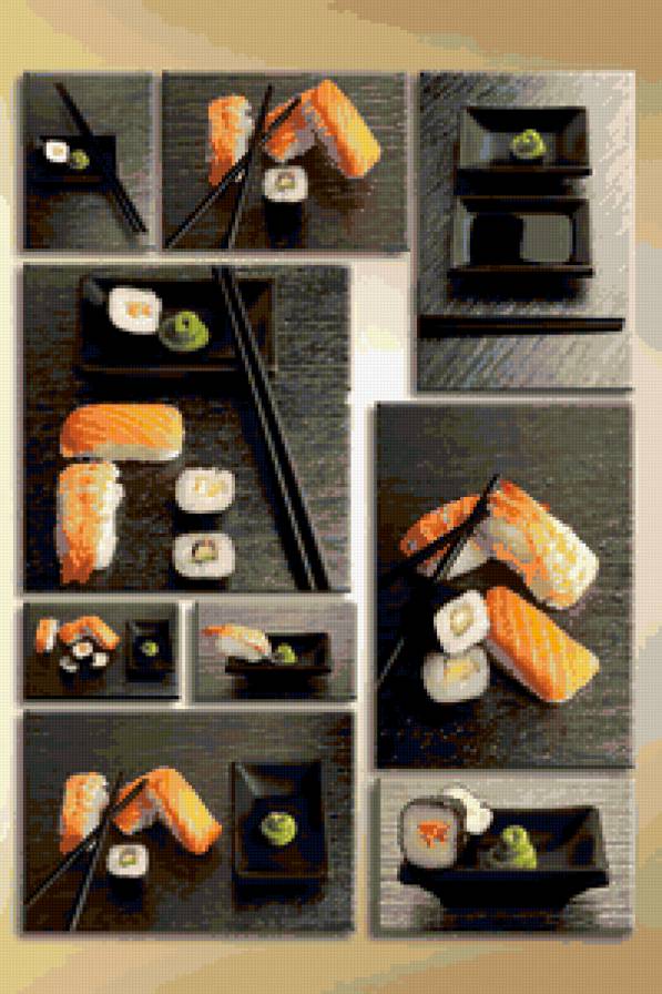 Полиптих (на кухню) - суши, кухня, еда, полиптих, роллы - предпросмотр