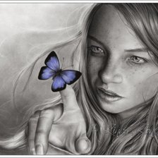 девочка и бабочка