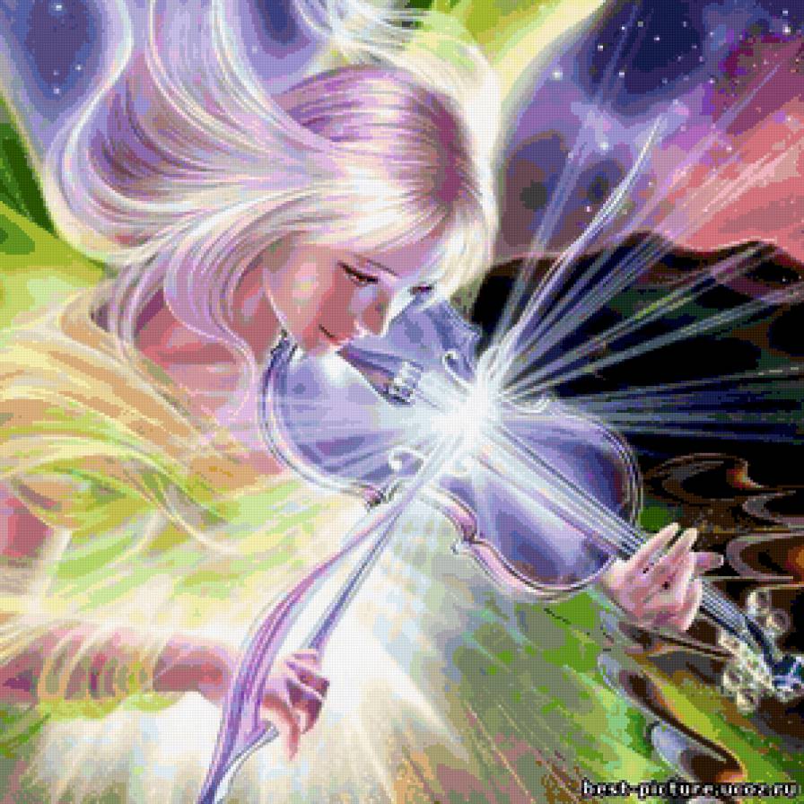 Ангел, играющий на скрипке - картина, скрипка, инсртумент, ангелочек, музыка, ангел, ангелочки - предпросмотр