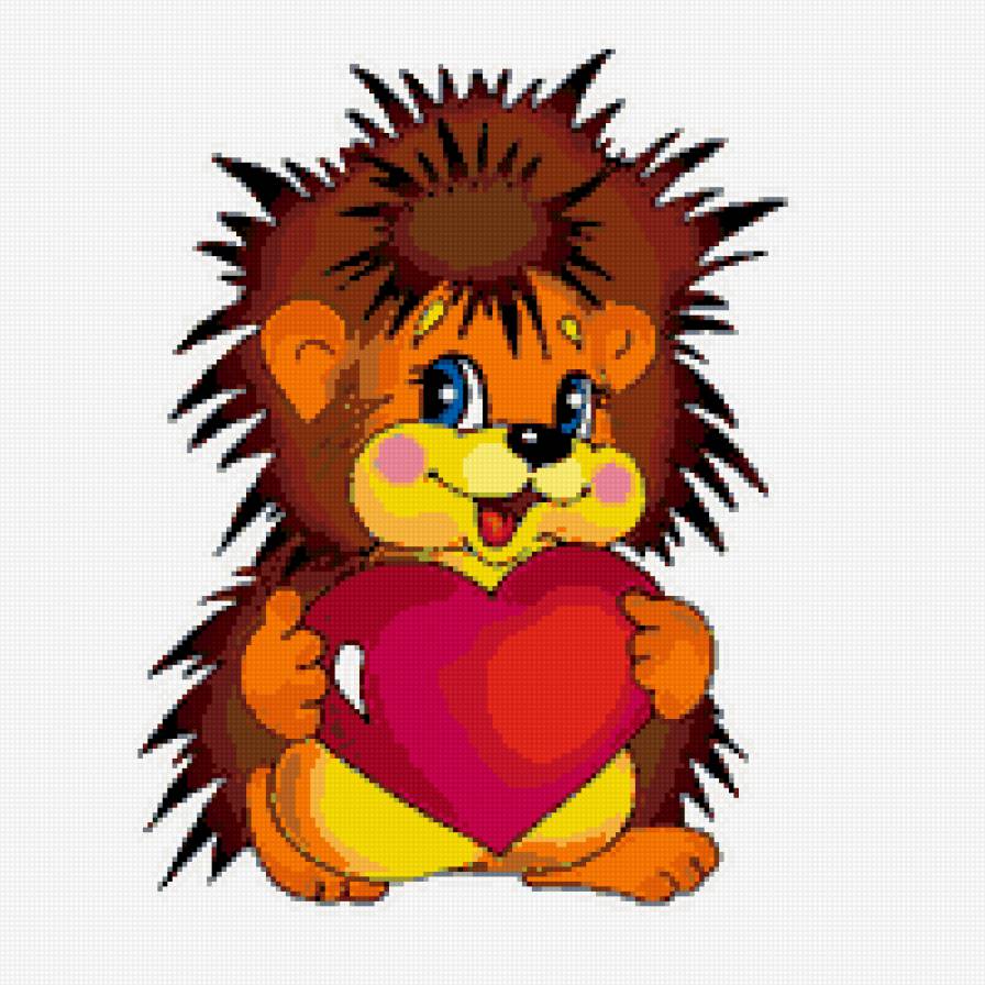 ежик - влюбленных, валентинка, сердечко, валентина, любовь, еж - предпросмотр