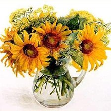 Схема вышивки «Подсолнухи»