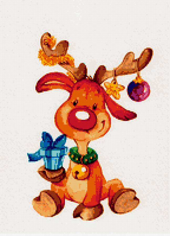 олененок - юмор, мультяшки, новый год, олень, детская - предпросмотр