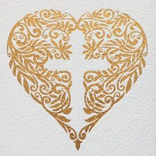 Оригинал схемы вышивки «сердце» (№254105)