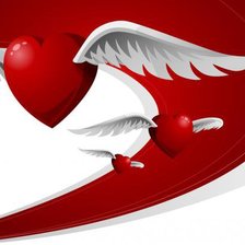 Схема вышивки «сердечко с крыльями»
