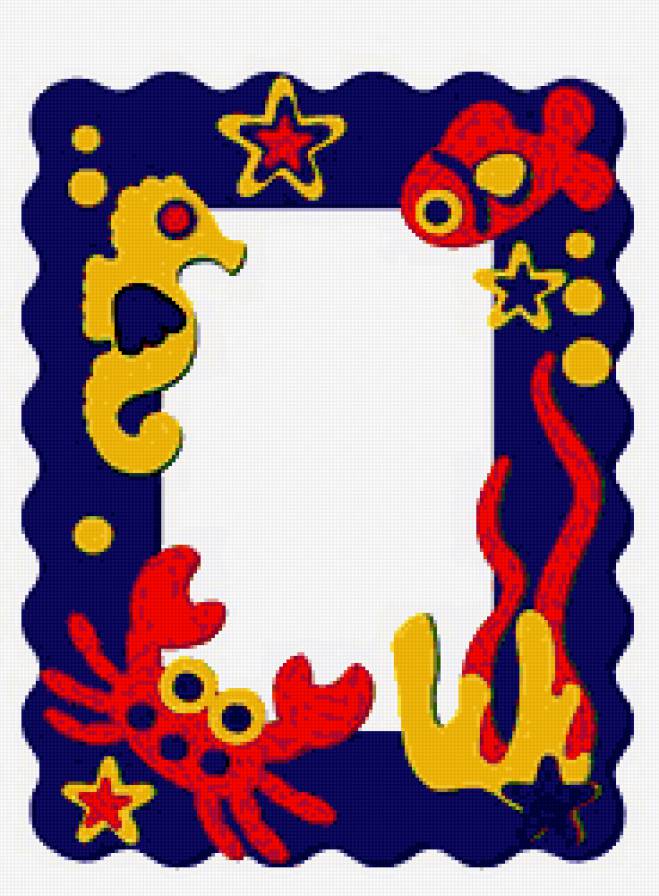 фоторамка - детям, рыбки, фоторамка - предпросмотр