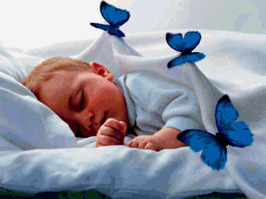 сладких снов - бабочки, малыш - предпросмотр