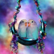 Схема вышивки «Попугайчики»