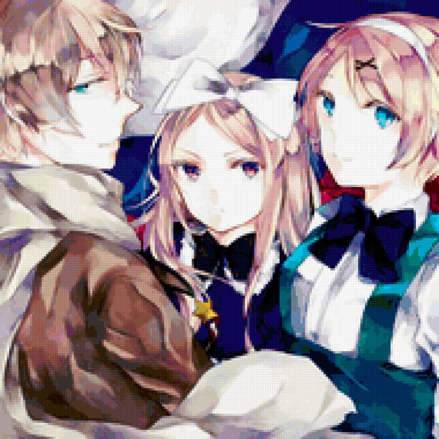 Хеталия: Россия, Беларусия, Украина - россия, беларусия, фанарт, украина, аниме, хеталия - предпросмотр