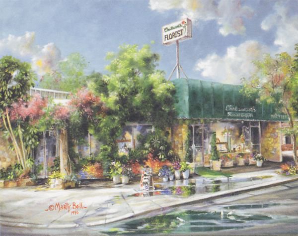 Серия "Пейзажи" - город, цветы, пейзаж, дорога, домик - оригинал