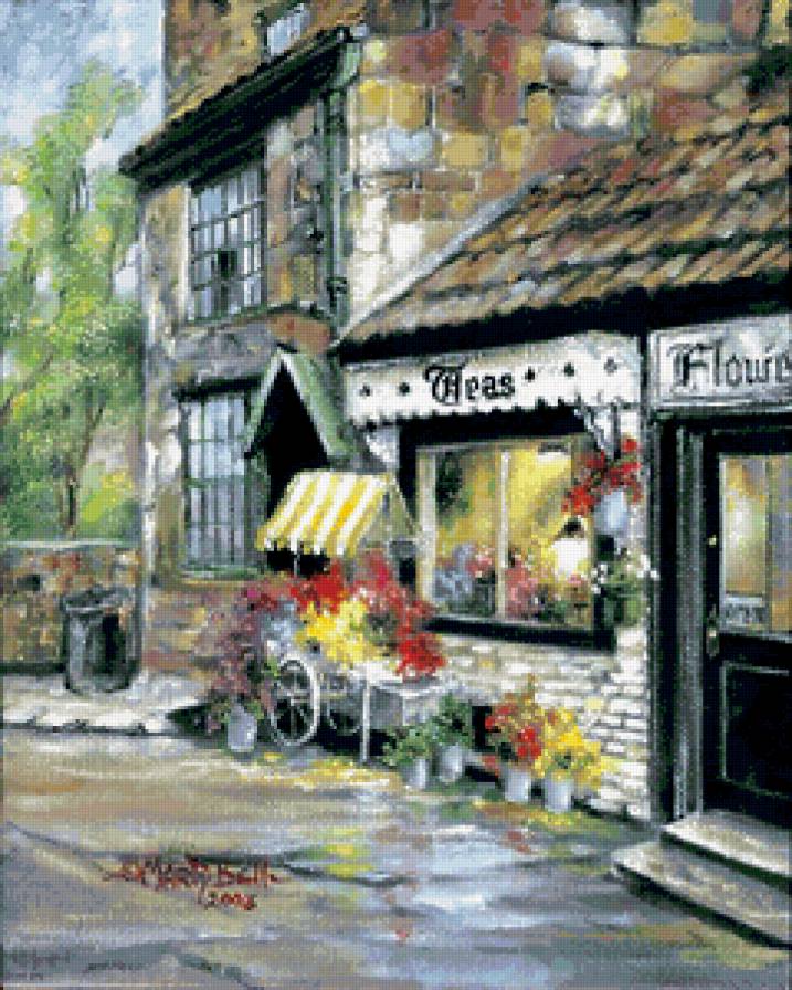 Серия "Пейзажи" - лето, город, пейзаж, домик, цветы - предпросмотр