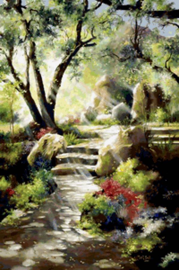 Серия "Пейзажи" - пейзаж, цветы, дорога - предпросмотр