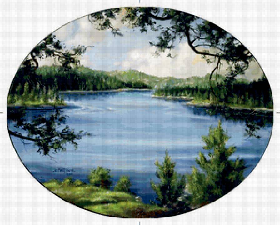 Серия "Пейзажи" - озеро, пейзаж - предпросмотр