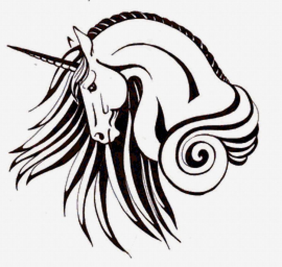 ЕДИНОРОГ - лошади, кони, животные - предпросмотр