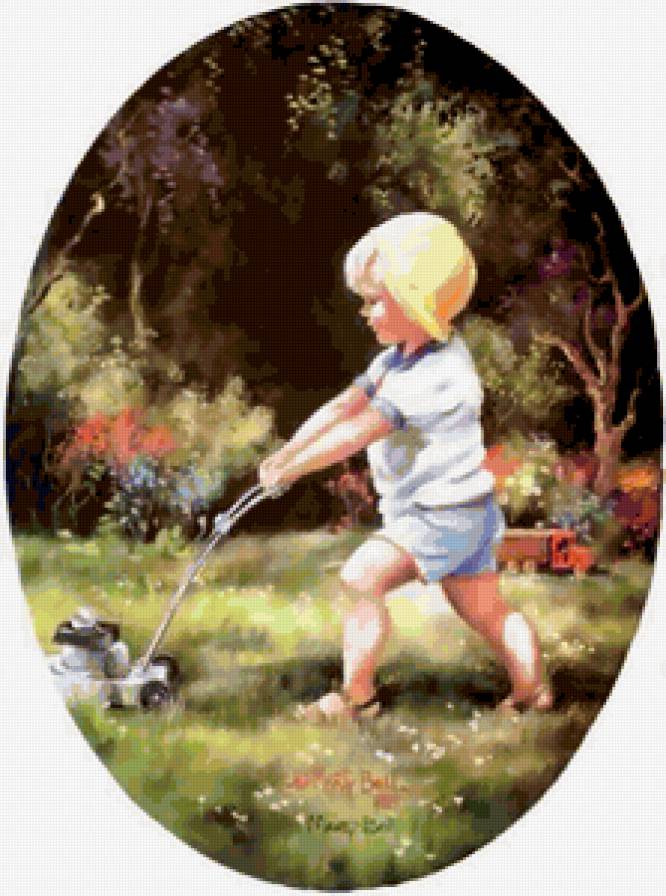 Серия "Очаровашки" - пейзаж, дети, лето - предпросмотр