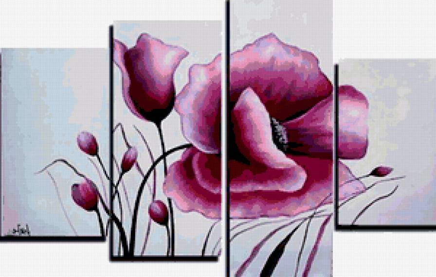 цветок - полптих - предпросмотр