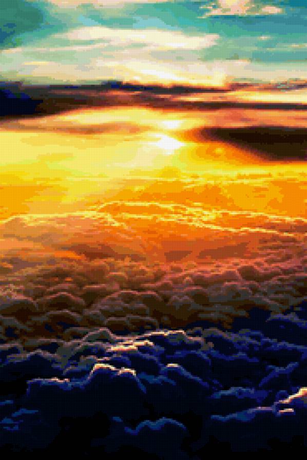 над облоками - облака, небо - предпросмотр