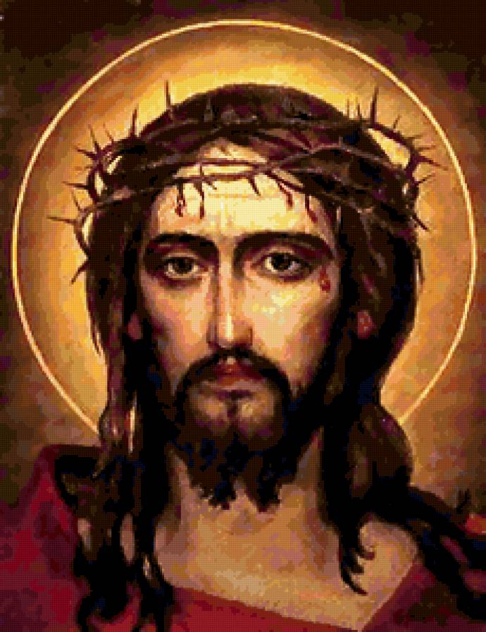 Спаситель в терновом венце - спаситель, иконы, религия - предпросмотр