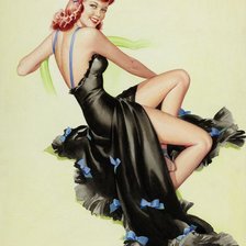 Схема вышивки «Девушка»