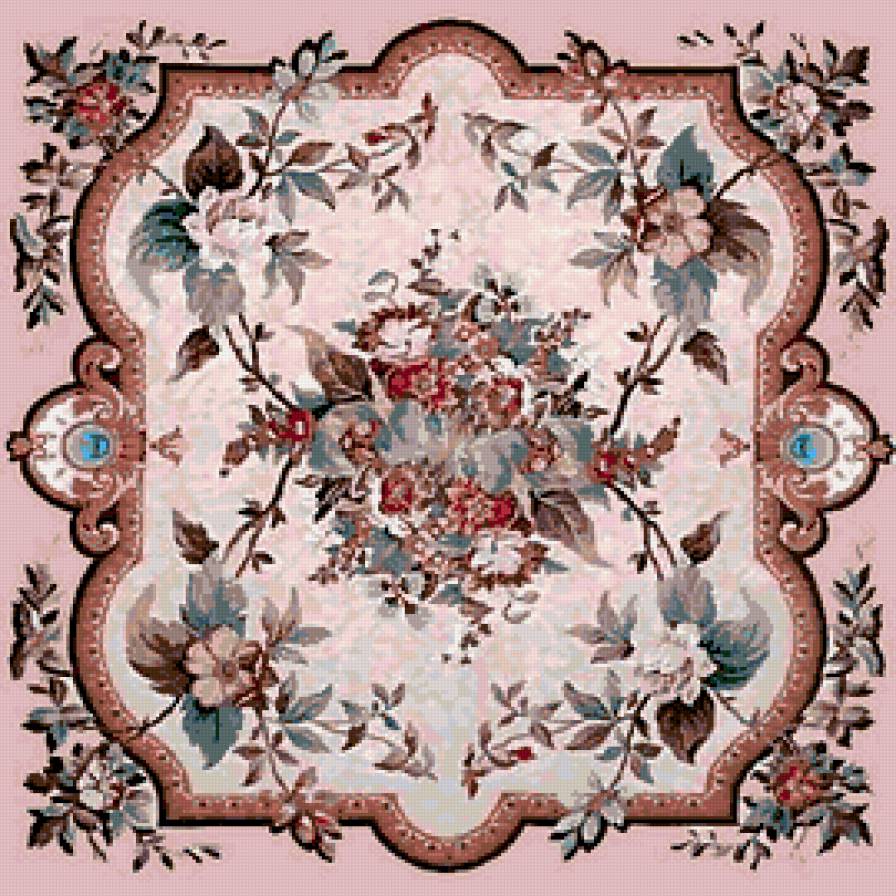 Подушка "Цветы" - узоры, подушка, цветы - предпросмотр