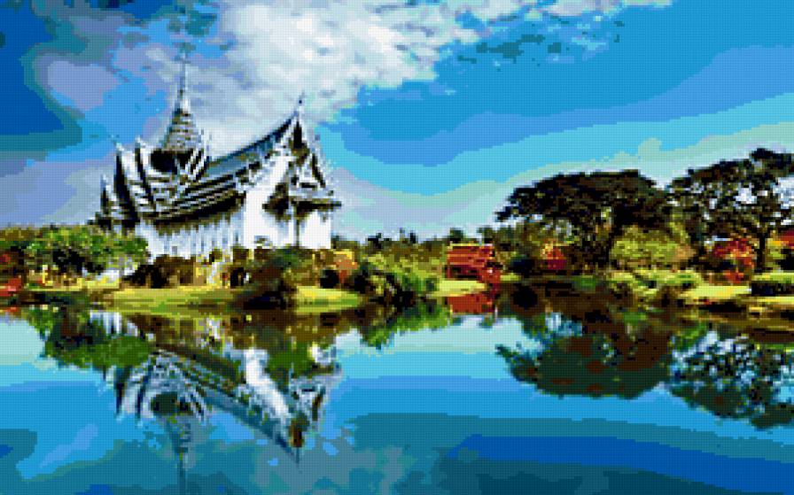 №256758 - пейзаж, река, церковь - предпросмотр