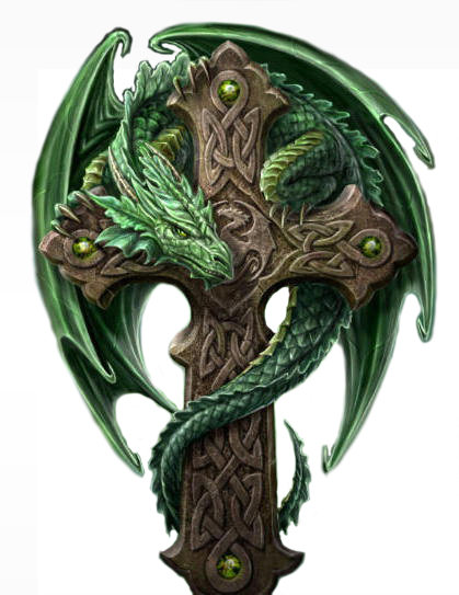 Кельтский дракон (2) - крест, дракон - оригинал