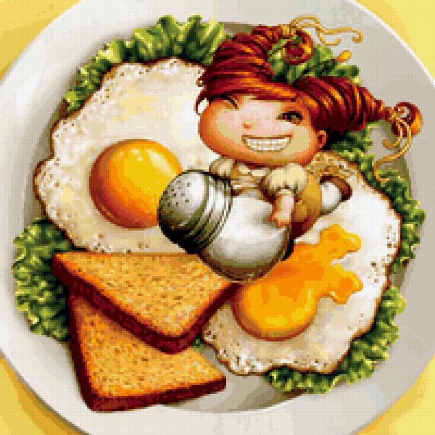 Феечка завтрак - завтрак, кухня, фея - предпросмотр