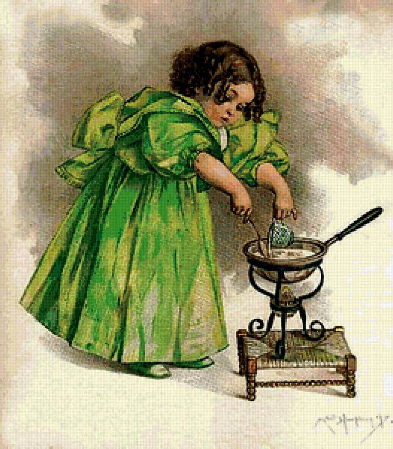 старые открытки - винтаж, дети - предпросмотр