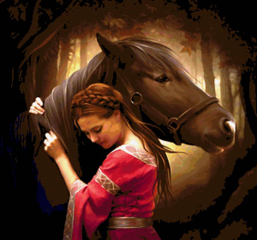 Любовь к лошади - любовь, девушка, лошадь - предпросмотр
