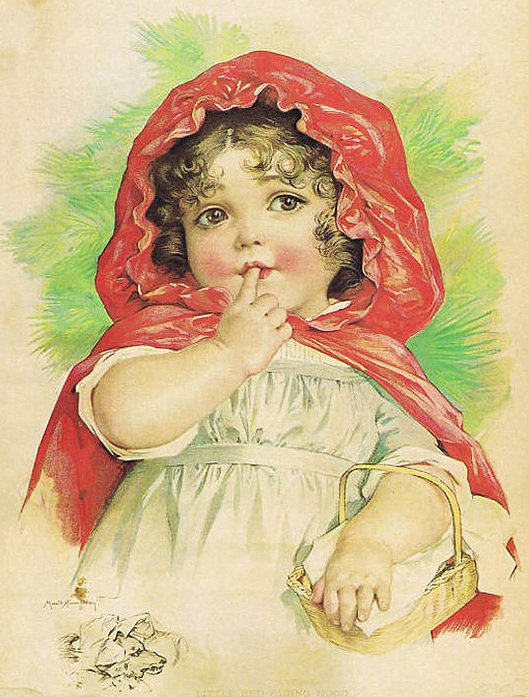 красная шапочка - винтаж, дети - оригинал