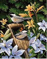 Схема вышивки «птички-синички»