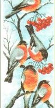 Схема вышивки «Снегири»