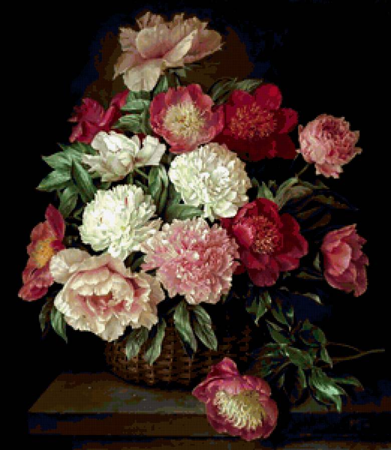 Пионы, Хосе Эскофет - пионы, цветы - предпросмотр