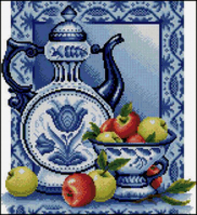 Натюрморт - натюрморт, гжель - предпросмотр